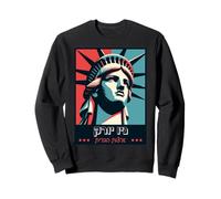 New York, États-Unis en hébreu Retro Statue de la Liberté Sweatshirt