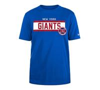 NEW YORK GIANTS New Era Cap NFL T-Shirt régulier Haute densité Encre sérigraphiée sur Le Devant Graphique Original Couleur équipe Unisexe Bleu