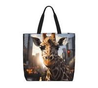 New York Giraffe Street Sacs fourre-tout décontractés pour femme, sacs fourre-tout réutilisables, sacs à bandoulière multifonctionnels, grande capacité