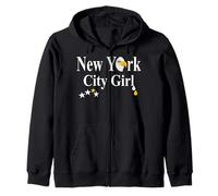 New York I Love NY City Girl T-Shirt à col en V pour Femme Sweat à Capuche