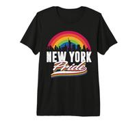 New York LGBT Lesbian Gay Bisexual Rainbow LGBTQ Pride T-Shirt Haut de Gamme