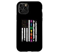 New York LGBTQ Pride Month Rainbow American Flag Gay Coque pour iPhone 11 Pro