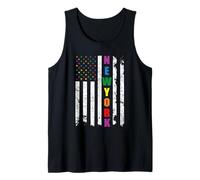 New York LGBTQ Pride Month Rainbow American Flag Gay Débardeur