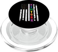New York LGBTQ Pride Month Rainbow American Flag Gay PopSockets PopGrip pour MagSafe