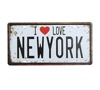 New York License Plate Tin Signe Vintage Metal Plaque Poster Bar Pub Maillot Wall Decor