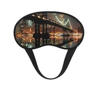New York Manhattan Bridge Masque de sommeil occultant pour homme et femme Motif pont de Manhattan Zéro pression oculaire pour les voyages et tout le sommeil