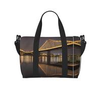 New York Manhattan Bridge Night Print Italy Flag Print Sac à main polyvalent pour voyage, sac de voyage à bandoulière pour tous vos besoins