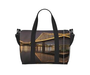 New York Manhattan Bridge Night Print Italy Flag Print Sac à main polyvalent pour voyage, sac de voyage à bandoulière pour tous vos besoins