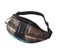 New York Manhattan Bridge Night Print Pack Léger Réglable Unisexe Sac banane Voyage Running Sac Ceinture Sacs