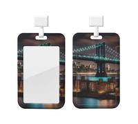 New York Manhattan Bridge Porte-badge avec cordon détachable pour enseignant, infirmière, médecin, personnel