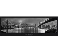 New York - Manhattan & Brooklyn Bridge Villes Pont Slim Poster Gr. 91,5x30,5c