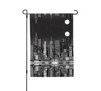 New York Paintings Drapeau de jardin double face 71,1 x 101,6 cm (léger) - Impression intégrale vibrante pour cour, jardin, terrasse ou porche