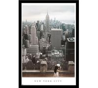 New York - Poster - City Views + cadre amovible, Shinsuke® Maxi MDF noir, vitre acrylique