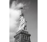 New York - Poster - Statue de la Liberté Statue of liberty + 2 pcs plinthes en bois 61 cm noir