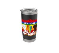 New York Pride Rainbow Gay Pride Flag Funny LGBT Gobelet isotherme en acier inoxydable double paroi