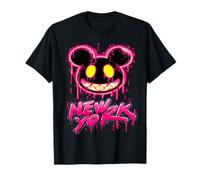 New York Punk Grunge Vintage Rétro Graffiti Comic Drôle T-Shirt