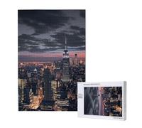 New York Puzzle en bois imprimé intelligence 50 x 75 cm - 1000 pièces (boîte) - Puzzle éducatif pour adultes - Décoration de la maison