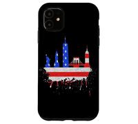 New York Skyline Stars Et Stripes USA Drapeau Art Amour NY Coque pour iPhone 11