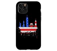New York Skyline Stars Et Stripes USA Drapeau Art Amour NY Coque pour iPhone 11 Pro