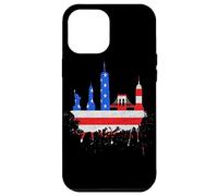 New York Skyline Stars Et Stripes USA Drapeau Art Amour NY Coque pour iPhone 12 Pro Max