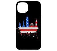 New York Skyline Stars Et Stripes USA Drapeau Art Amour NY Coque pour iPhone 13