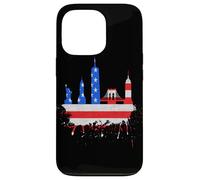 New York Skyline Stars Et Stripes USA Drapeau Art Amour NY Coque pour iPhone 13 Pro