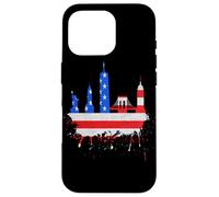New York Skyline Stars Et Stripes USA Drapeau Art Amour NY Coque pour iPhone 16 Pro