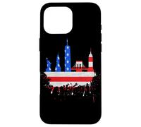 New York Skyline Stars Et Stripes USA Drapeau Art Amour NY Coque pour iPhone 16 Pro Max