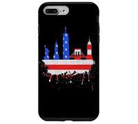 New York Skyline Stars Et Stripes USA Drapeau Art Amour NY Coque pour iPhone 7 Plus/8 Plus