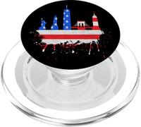 New York Skyline Stars Et Stripes USA Drapeau Art Amour NY PopSockets PopGrip pour MagSafe