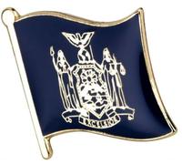 New York State Shield Liberty Justice Flag US USA American Excelsior Blason Hudson River Seal Broche en émail 1,7 cm, 0.66 Inches, Émail, émail