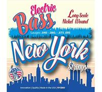 New York Strings NYSB60 Basse électrique Nickel Wound - Longue échelle - Innovation - Qualité - Les New York Strings sont une symphonie de cordes - Fabriqué aux États-Unis