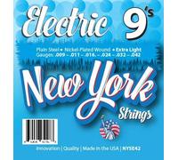 New York Strings NYSE42 Cordes pour guitare électrique en acier uni - Extra légères - 9's - Innovation - Qualité - Les New York Strings sont une symphonie de cordes - Fabriquées aux États-Unis