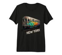 New York Subway Train Graffiti Street Art Hip Hop coloré T-Shirt Haut de Gamme