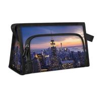 New York Sunset USA Trousse de maquillage de voyage pour femmes, hommes, garçons et filles, trousse de lavage multi-usage New York, trousse de toilette pour cosmétiques, articles de toilette et