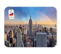 New York Tapis de Souris de qualité supérieure - 24 x 19 cm - en Caoutchouc spécial extrêmement résistant aux déchirures - Dessous Fortement adhésif pour Un Maintien Optimal (N° 160)