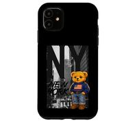 New York Teddy Bear Street Art Design - NY City Urban Bear Coque pour iPhone 11