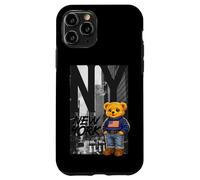 New York Teddy Bear Street Art Design - NY City Urban Bear Coque pour iPhone 11 Pro