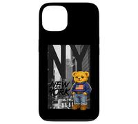 New York Teddy Bear Street Art Design - NY City Urban Bear Coque pour iPhone 13