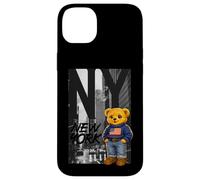 New York Teddy Bear Street Art Design - NY City Urban Bear Coque pour iPhone 14 Plus
