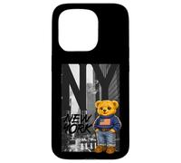 New York Teddy Bear Street Art Design - NY City Urban Bear Coque pour iPhone 15 Pro