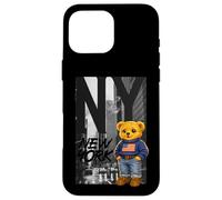 New York Teddy Bear Street Art Design - NY City Urban Bear Coque pour iPhone 16 Pro Max