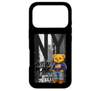 New York Teddy Bear Street Art Design - NY City Urban Bear Coque pour iPhone 17 Pro
