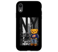 New York Teddy Bear Street Art Design - NY City Urban Bear Coque pour iPhone XR