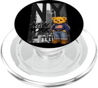 New York Teddy Bear Street Art Design - NY City Urban Bear PopSockets PopGrip pour MagSafe
