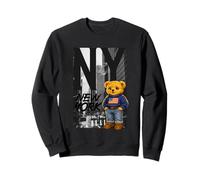 New York Teddy Bear Street Art Design - NY City Urban Bear Sweatshirt