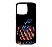 New York The Big Apple T Shirt with USA Flag, New York City Coque pour iPhone 15 Pro Max