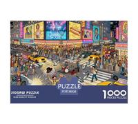 New York Times Square Neon Night Puzzle en Bois Imperméable Puzzles De 1000 Pièces pour Adultes Cadeaux Coloré Jeux De Stimulants