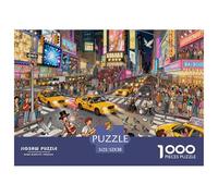 New York Times Square Neon Night Puzzle en Bois Imperméable Puzzles De 1000 Pièces pour Adultes Cadeaux Coloré Jeux De Stimulants