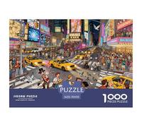 New York Times Square Neon Night Puzzle en Bois Imperméable Puzzles De 1000 Pièces pour Adultes Cadeaux Amusant Jeux De Stimulants